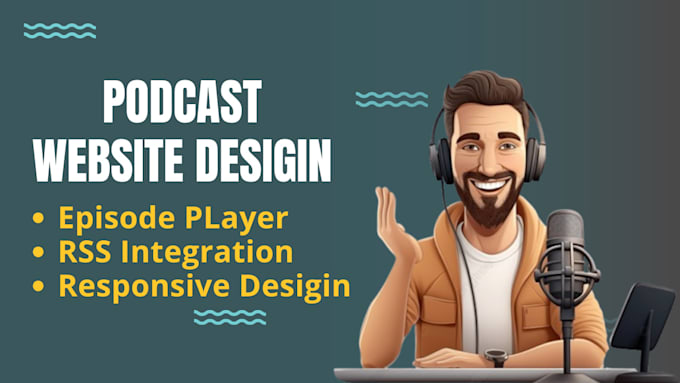 design a professional podcast website with RSS feed integration