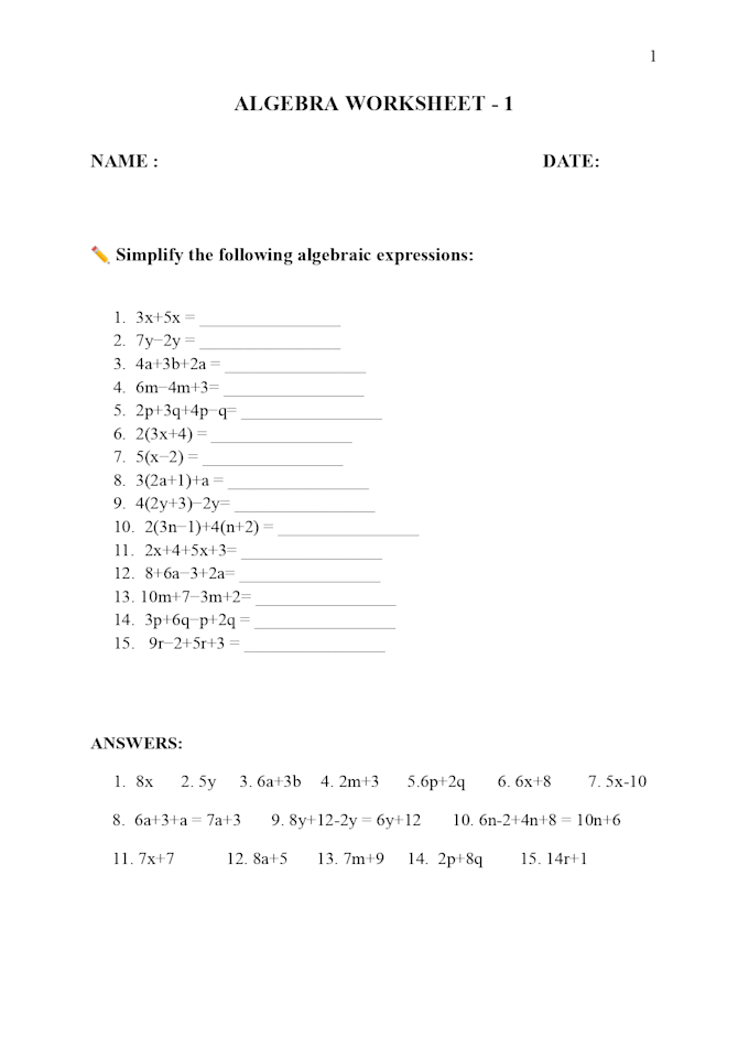 engaging math worksheets for middle school students