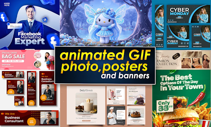animated GIF photo posters and banners