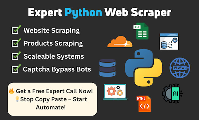 be your expert python web scraper and automate web scraping