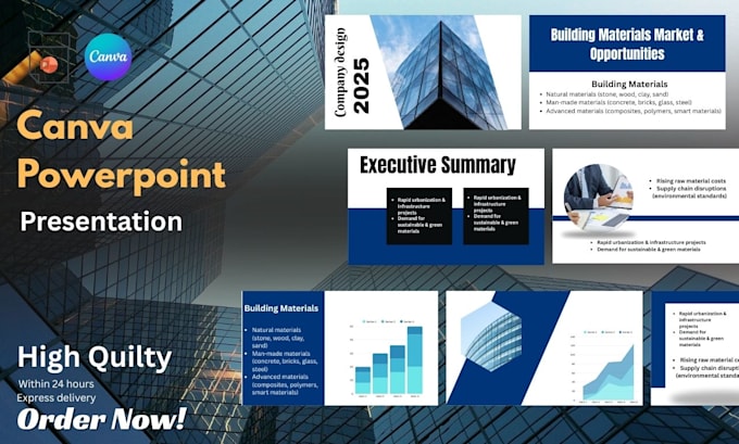 Do powerpoint redesign, pitch deck, and presentation design in canva by ...