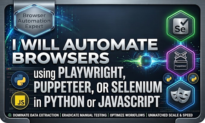 automate browsers using playwright, puppeteer, or selenium