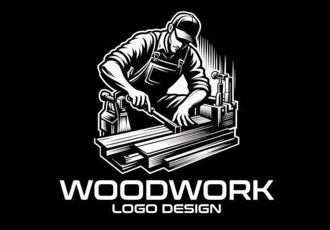 draw wonderful woodwork mascot logo design for you