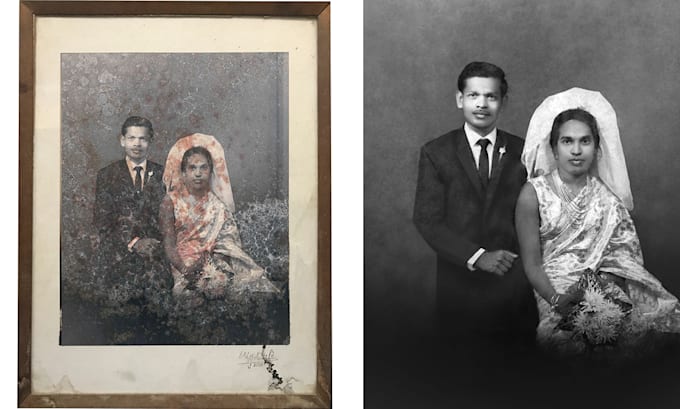 do high quality oldphoto restoration and colorization