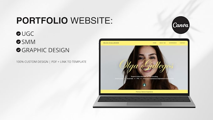 design a professional and creative portfolio using canva