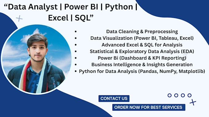 build interactive power bi dashboards, sql reports, and data analysis