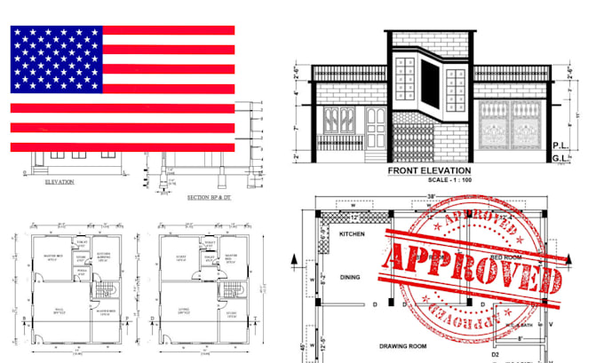 Do architectural drawing floor plan mep stamp framing plan city permit ...