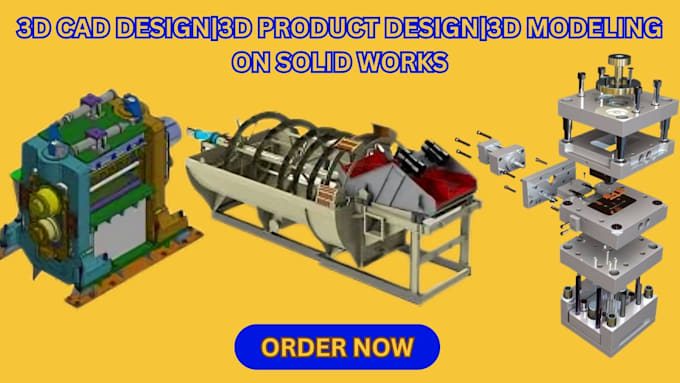 do 3d cad design and 3d product design using solidworks