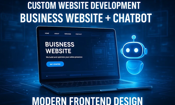 do custom website development with chatbot, frontend developer business website