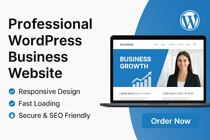 create a professional wordpress business website or landing page