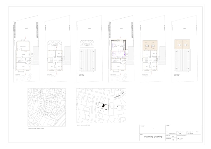 do UK planning permission drawings with full architectural detail