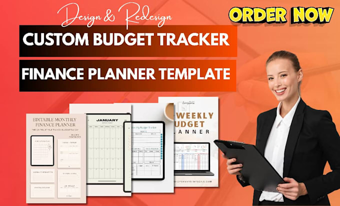 design a custom budget tracker and finance planner template for digital use