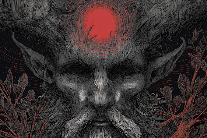 draw dark art or illustration for you