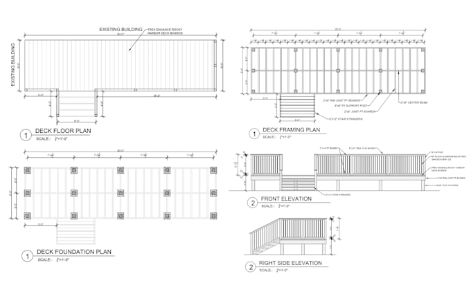 create professional deck permit drawing set