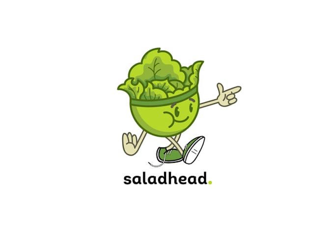 design high definition organic fresh salad bar logo