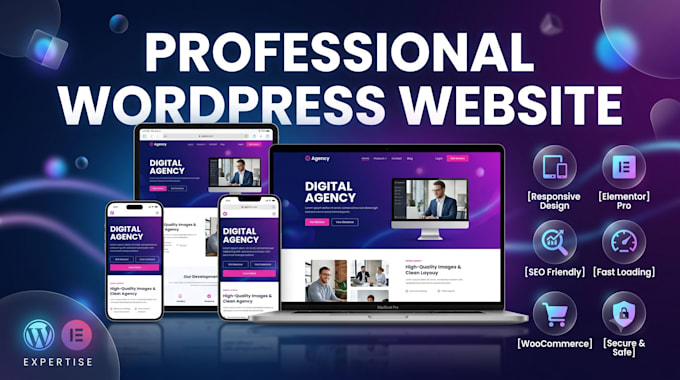 a responsive wordpress website with elementor pro