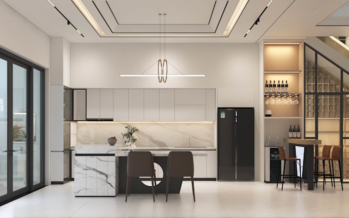 design kitchen cabinet and residential interior