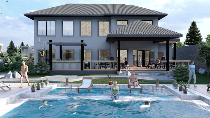 Design house plans, pool design, bathroom design, and 3d visualization ...