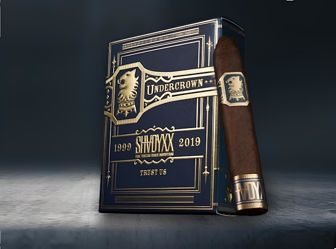 do creative cigar brands label logo and box design