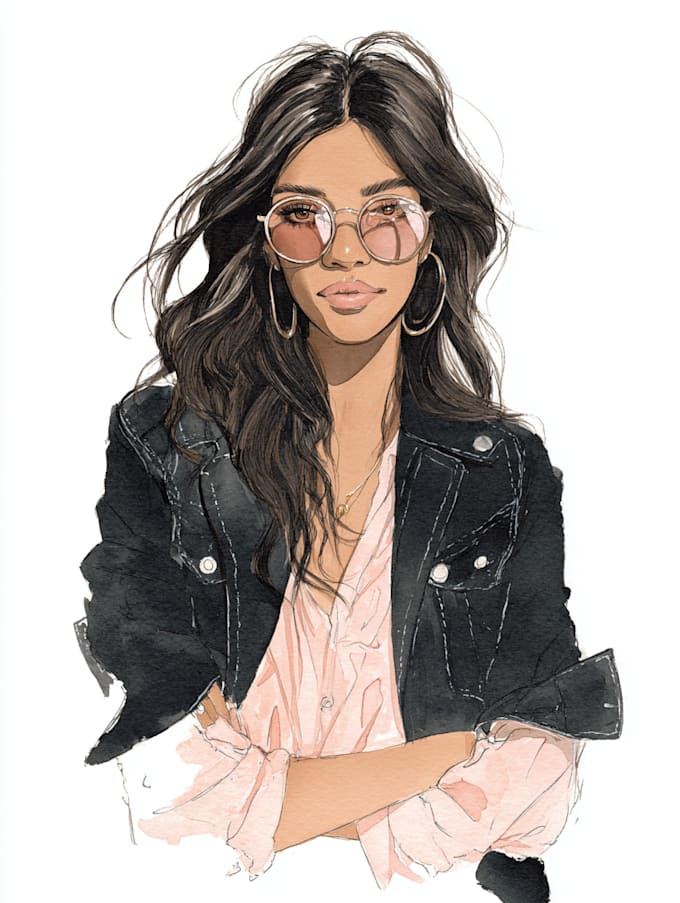 Draw fashion illustration and sketch by Janna_tuck | Fiverr