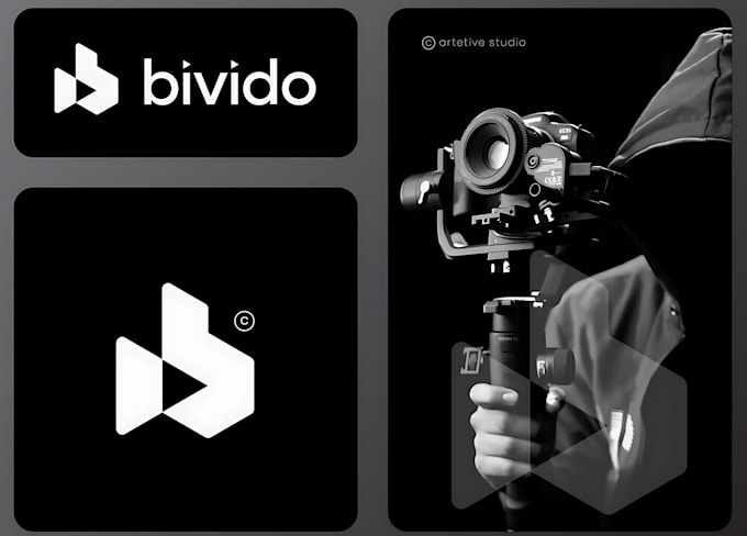 design camera photographer drone camera and photography logo