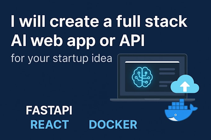 create a full stack ai web app or API for your startup idea