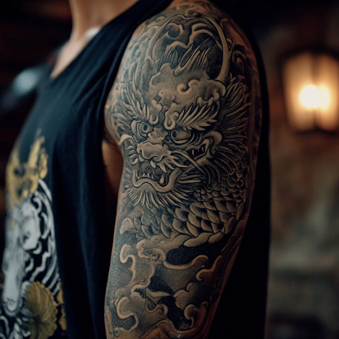 draw amazing japanese oriental tattoo
