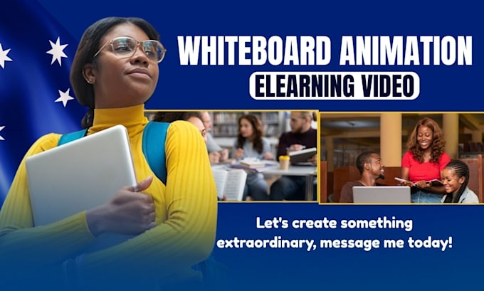 design whiteboard animation video for elearning, training material online course