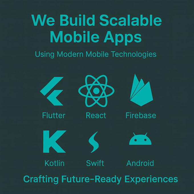 do app creation android, ios mobile app using flutter or react native