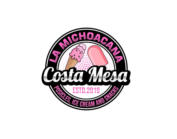 create creative and good looking ice cream logo design