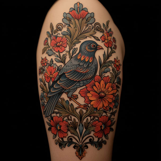 create american traditional tattoo style design by request