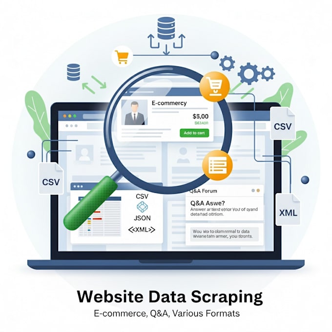 do web scraping for all data with customer preferred format