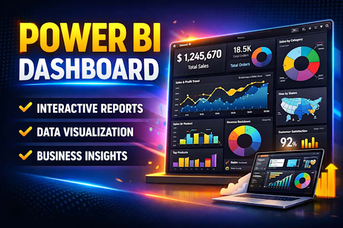 create professional and custom power bi dashboards