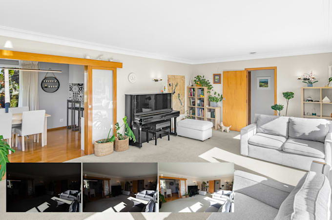 do hdr and single exposure real estate photo editing