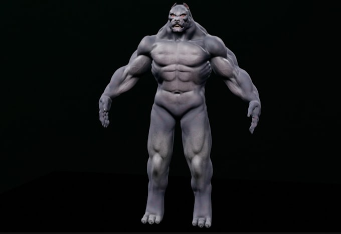 Lookdev 3d creature avatar,unreal engine humanoid model,zbrush stl ...