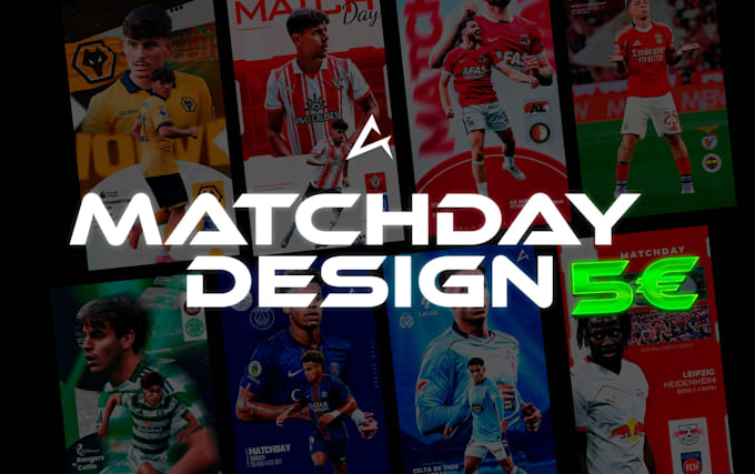 design football matchday posters and sports event graphics