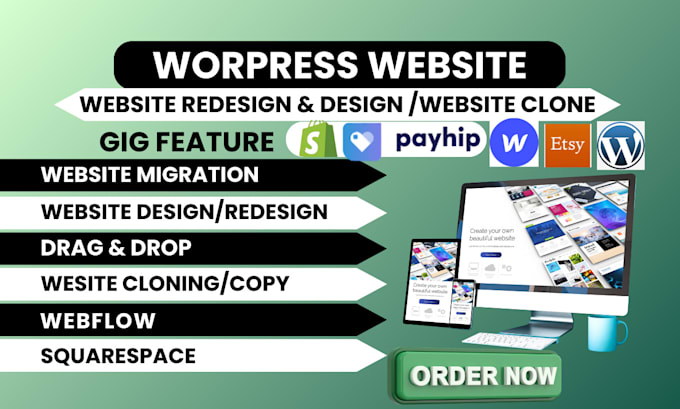 design, duplicate or clone wix website, wordpress website development cloning