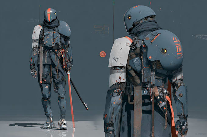 Dibujar personajes de ciencia ficción, cyberpunk, mecha y fantasía