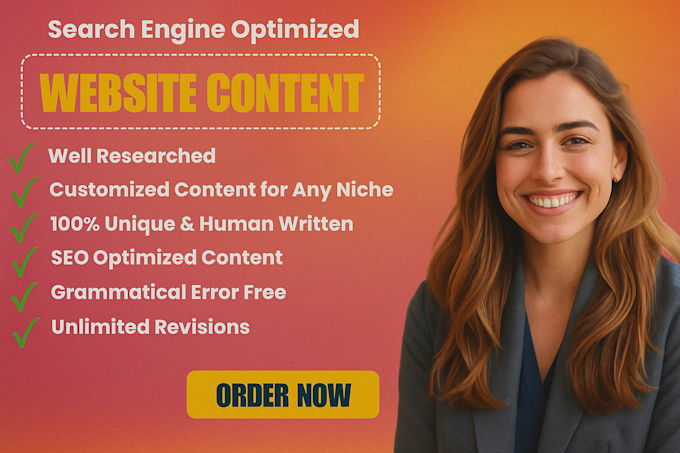 write SEO optimized website content and copy that converts