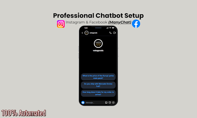 set up a professional chatbot for instagram and facebook