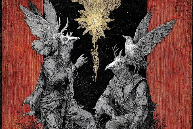 create dark art illustrations in pen and ink