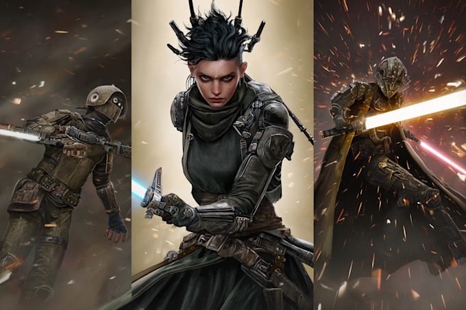 Draw sci fi or fantasy concept art illustration characters by Glovannal ...