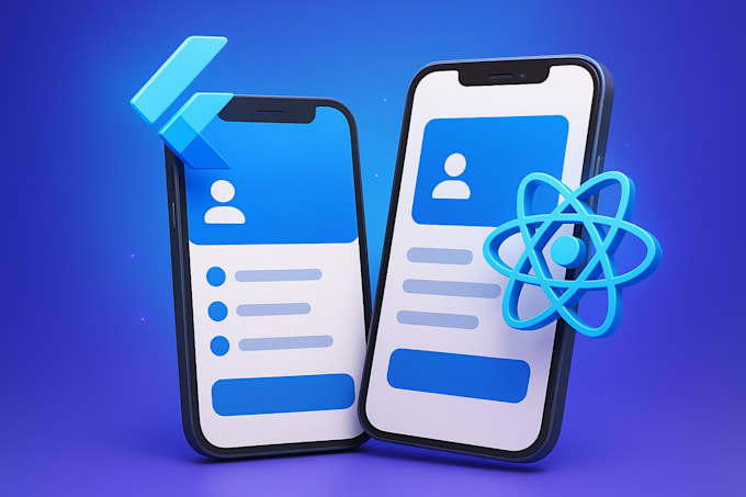android and ios mobile apps using flutter react native