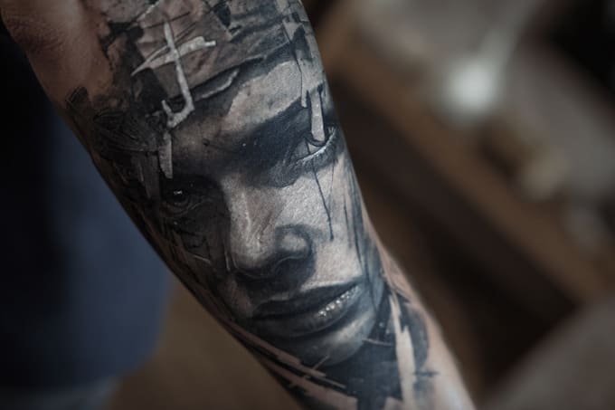 high end dotwork tattoo design for you
