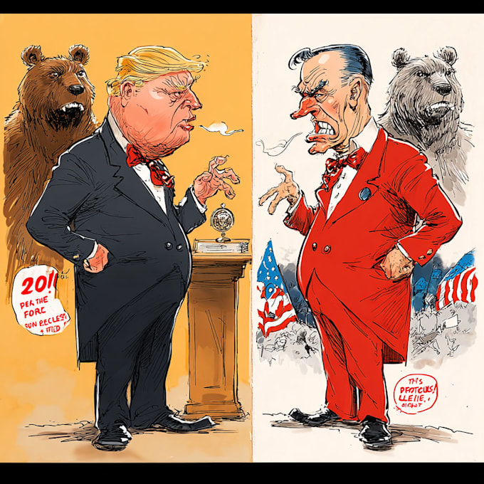 draw political cartoon and comic strip