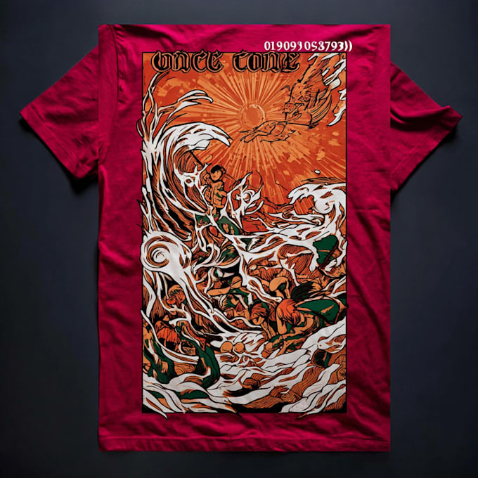 create animal linocut tshirt design for brands