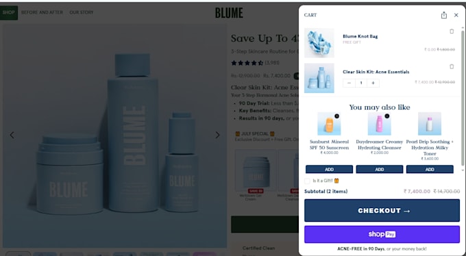 build custom shopify cart drawer with upsells free shipping bar