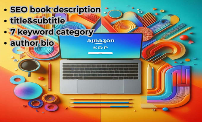 write SEO book description, title, keywords and author bio