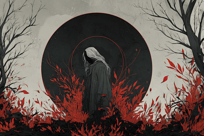 create dark art illustration