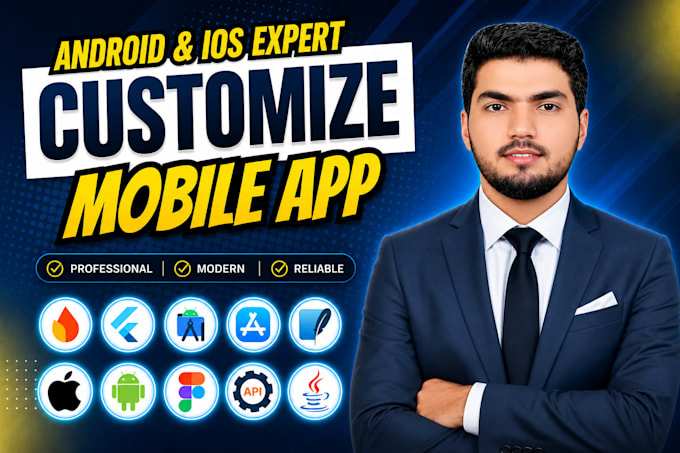 build mobile app development app developer, customize flutter, react native app